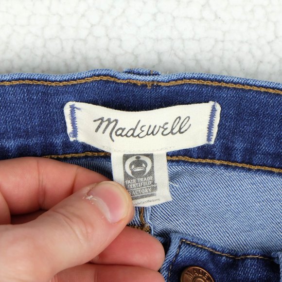 Madewell Jeans Womens 37 Blue High Rise Skinny Medium Wash Button Fly Stretchy - Picture 10 of 13